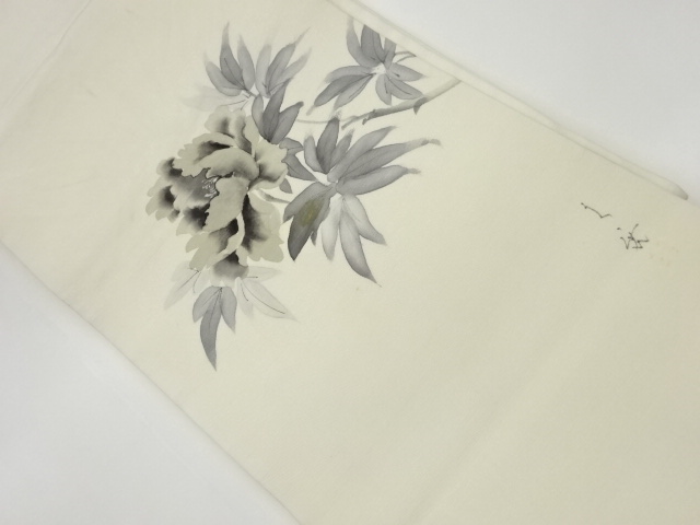 JAPANESE KIMONO / VINTAGE NAGOYA OBI / KINSAI / FLOWER / ARTIST WORK